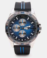 MEN'S ALLOY WATCH BLACK/BLUE