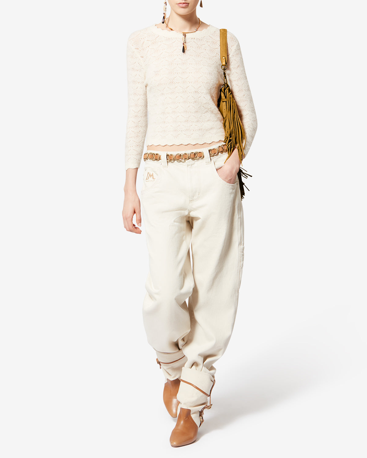OSKAN SOFT ZIP BAG FRINGE
