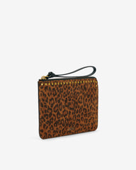 Oskan Suede Leopard Flat Pouch
