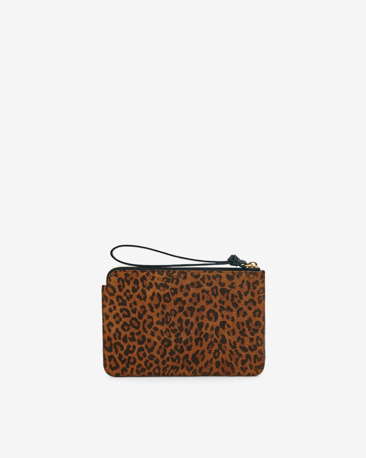 Oskan Suede Leopard Flat Pouch