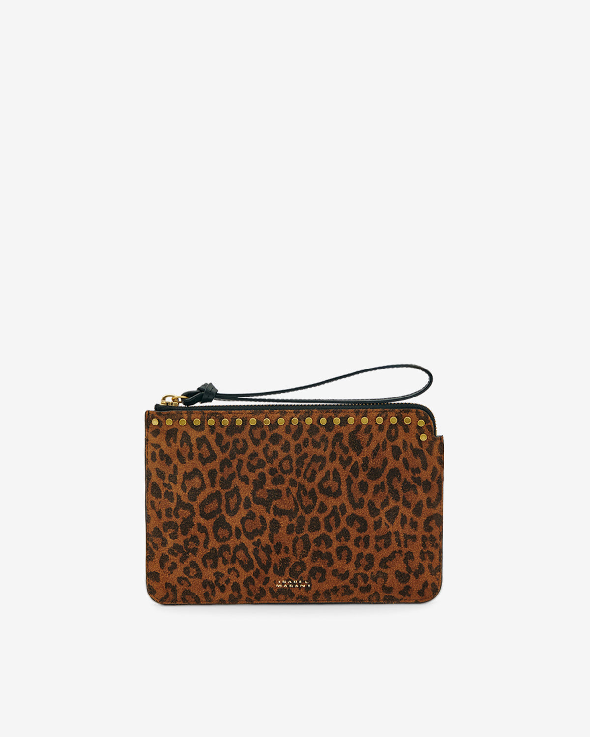 Oskan Suede Leopard Flat Pouch