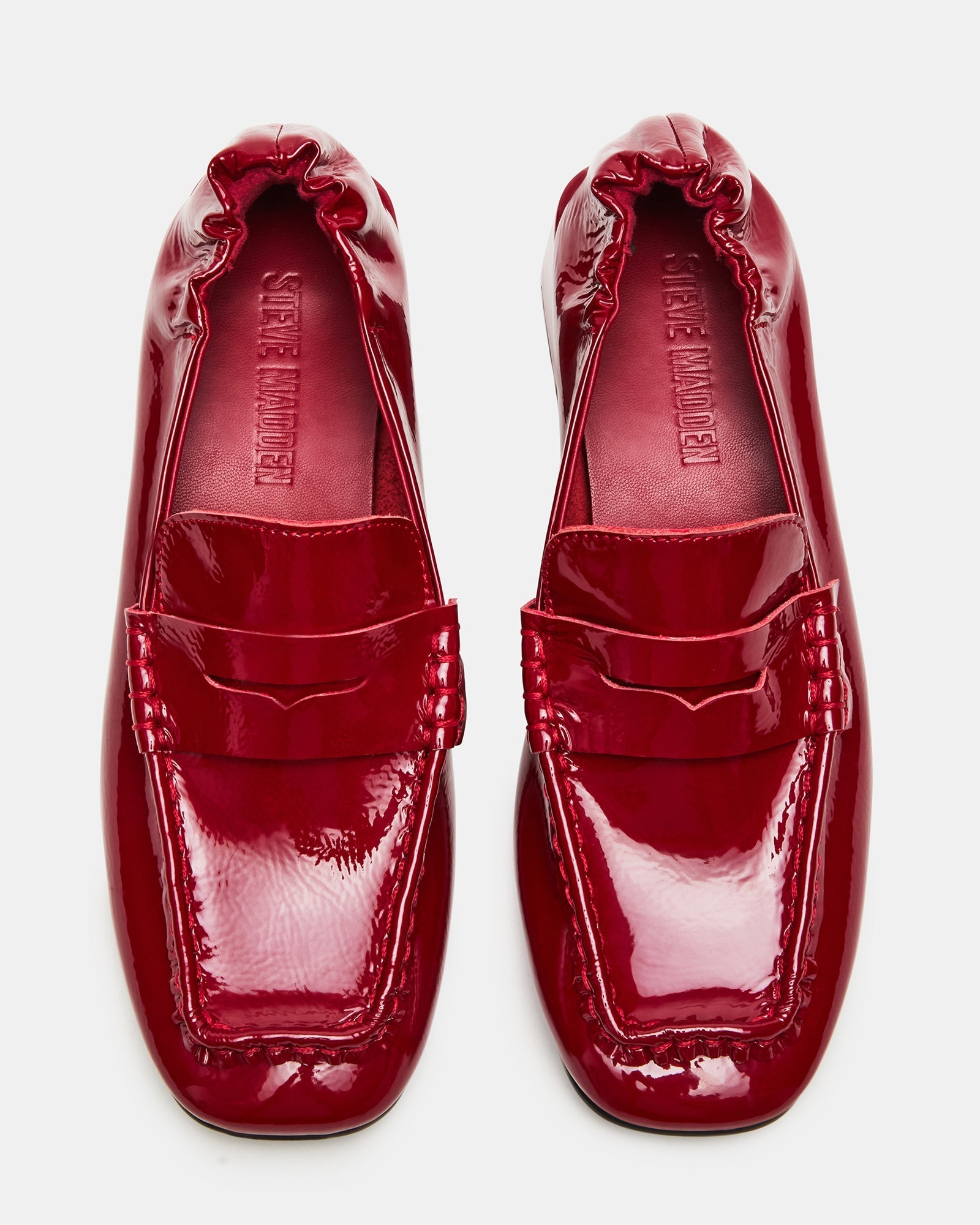 ESTEE RED CRINKLE PATENT